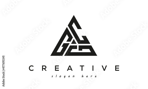 GCG creative tringle letters logo design