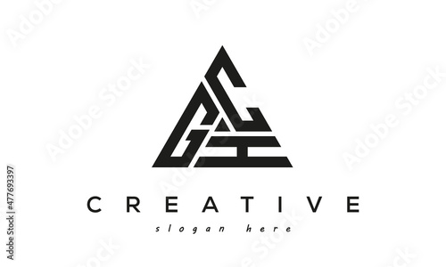 GCH creative tringle letters logo design photo
