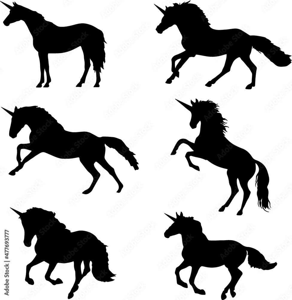Unicorn Silhouette Pack Unicorn Silhouette Pack