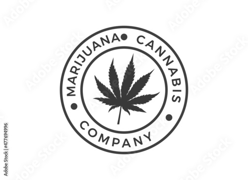 Vintage and Retro Cannabis Symbol, Marijuana Logo Design Inspiration. 