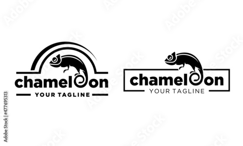 Fotografija Unique word mark chameleon logo designs