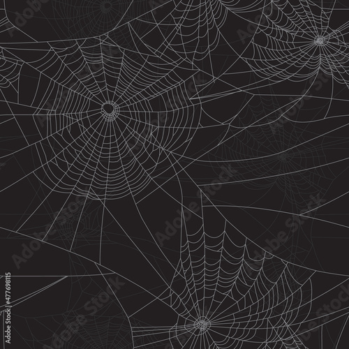 spider web design - seamless vector repeat pattern, use it for wrappings, fabric, packaging and other print and design projects