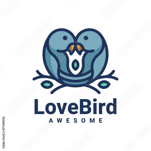 Ilustration vector graphic of Lovebird, good for logo design