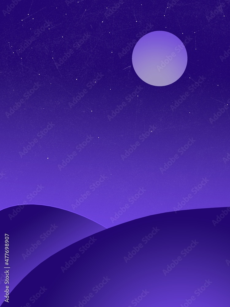 Naklejka premium moon and stars