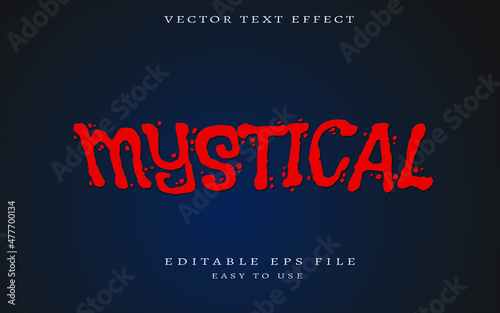 Editable mystical red text effect with blood and mosaic tiles texture
