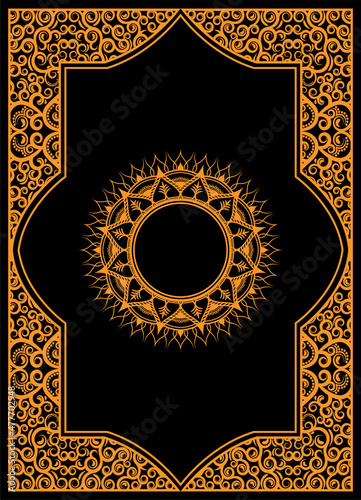 Islamic book cover design Premium Vector