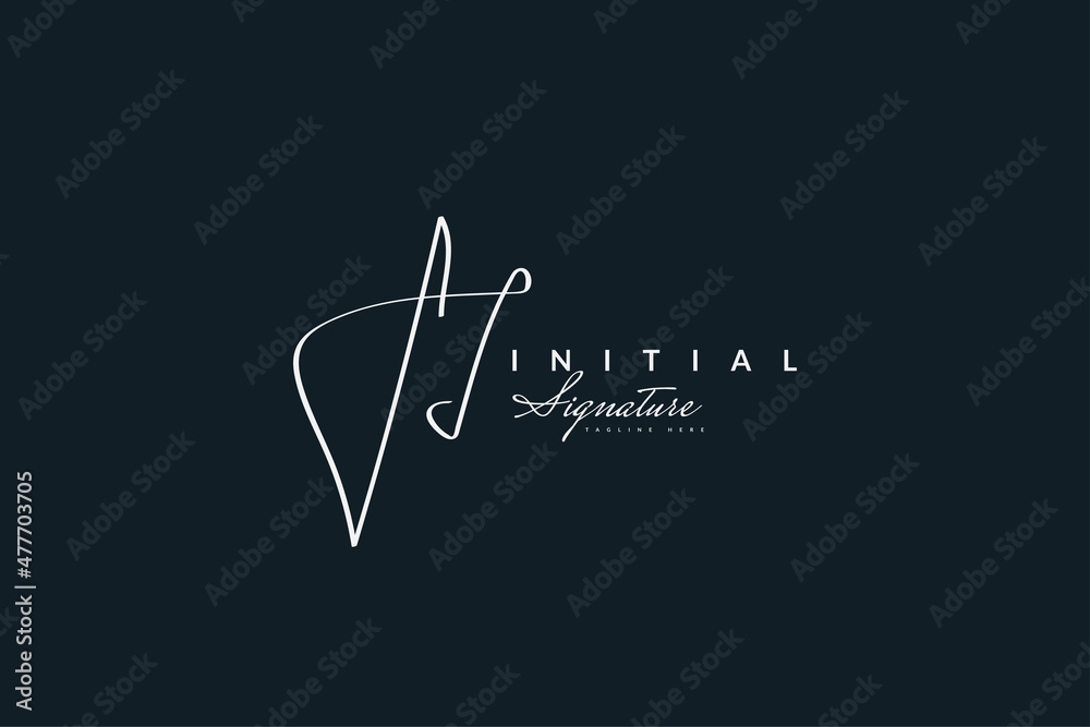 Elegant and Minimalist Letter A and J Logo Design with Handwriting ...