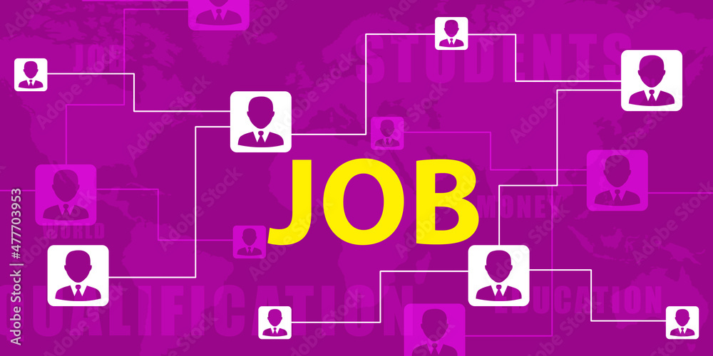 Obraz premium 2d rendering . Job Concept 