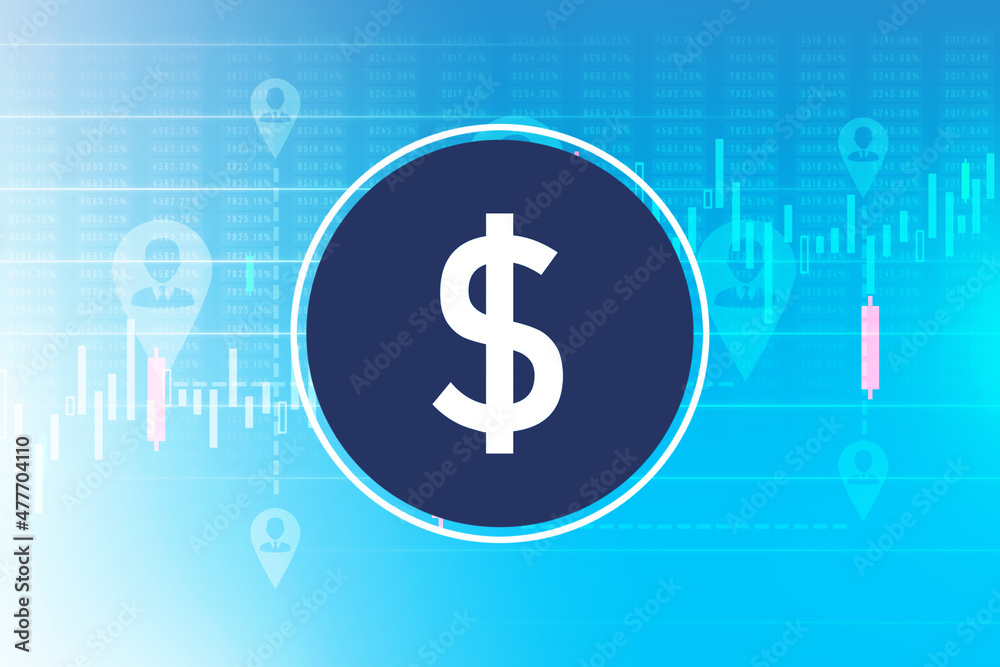 2d rendering usd Dollar symbol 
