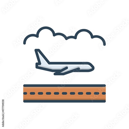 Color illustration icon for airlines