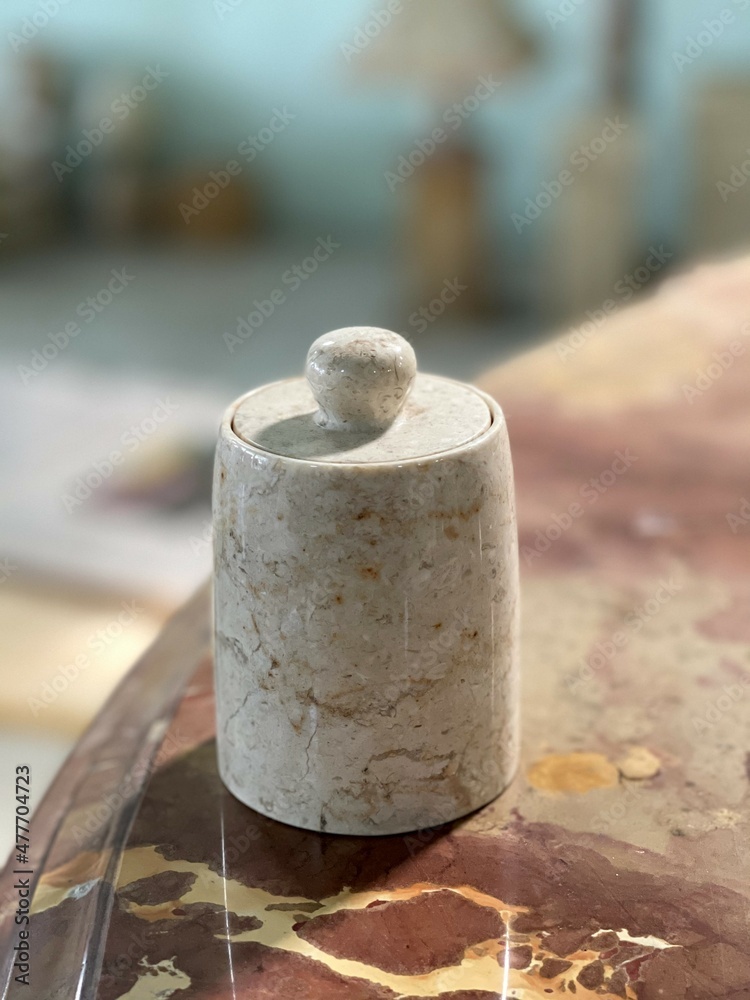 A decoration made of marble for the interior A decoration made of marble for the interior