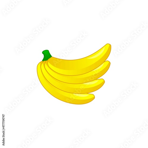 banana vector. Fresh banana fruit bunches on white background vector, banana fruit icon.