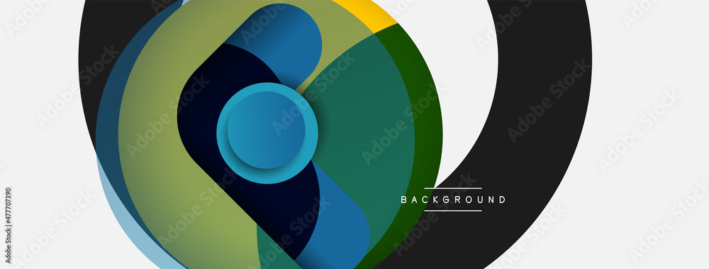 Vector round shapes circles minimal geometric background. Vector illustration for wallpaper banner background or landing page Vector round shapes circles minimal geometric background. Vector illustration for wallpaper banner background or landing page