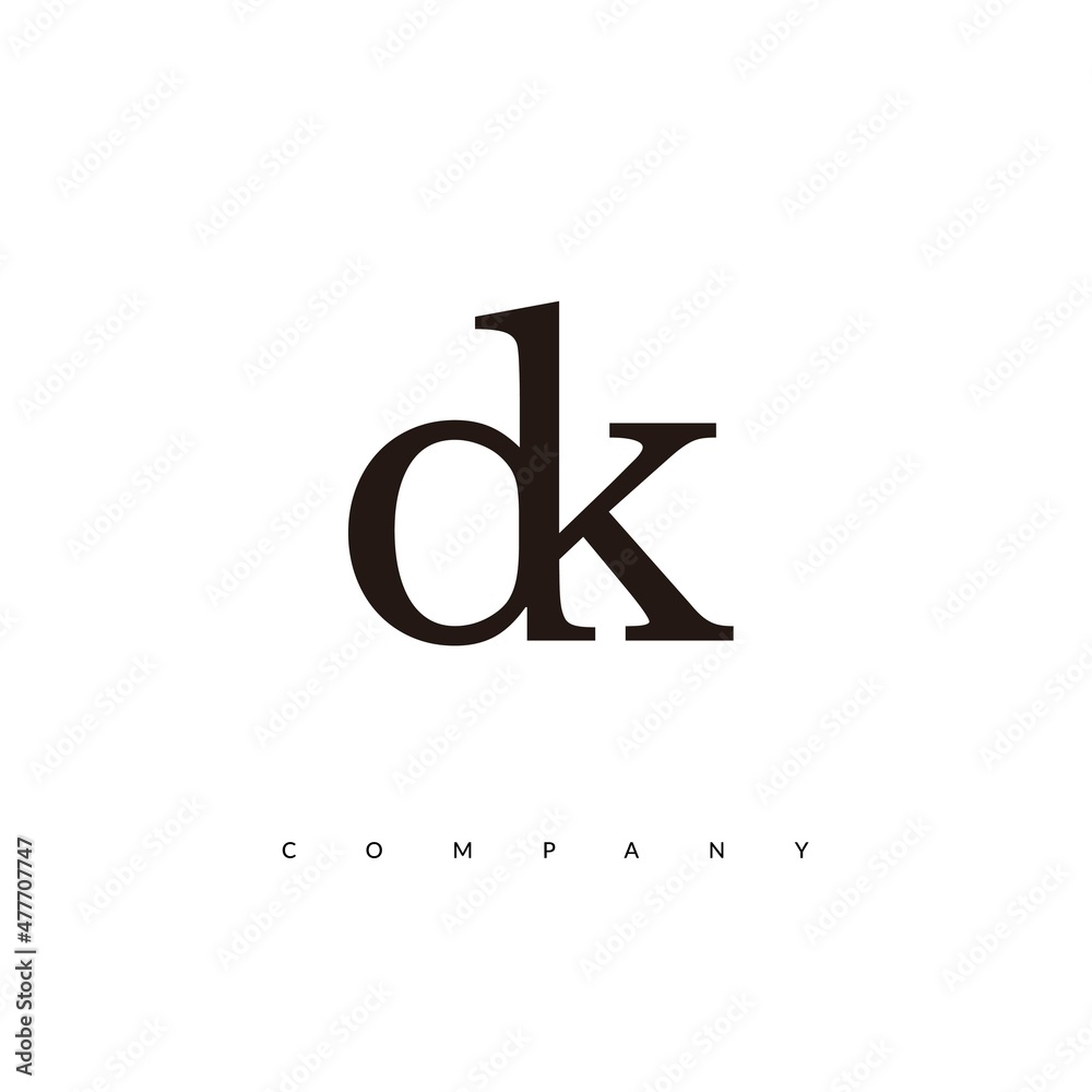 Initial DK Logo Design Vector Initial DK Logo Design Vector