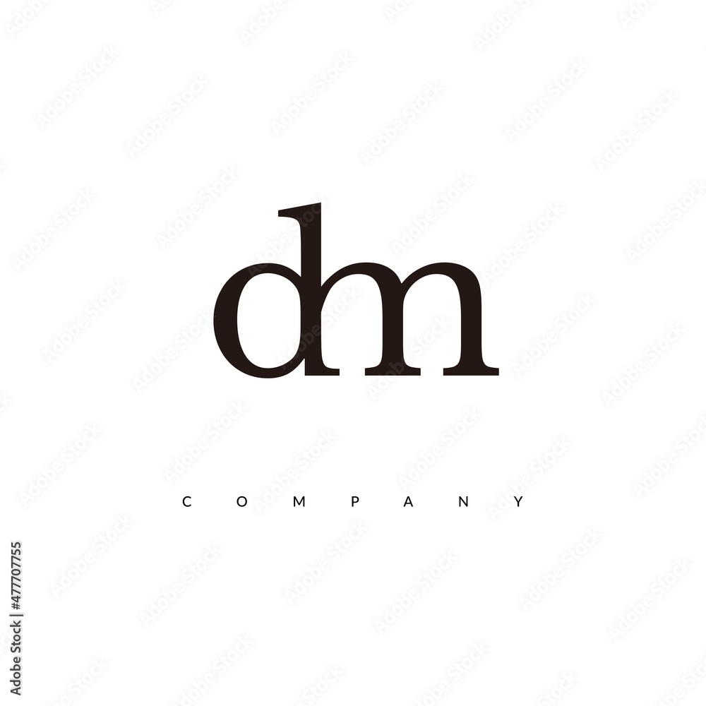 Initial DM Logo Design Vector Initial DM Logo Design Vector