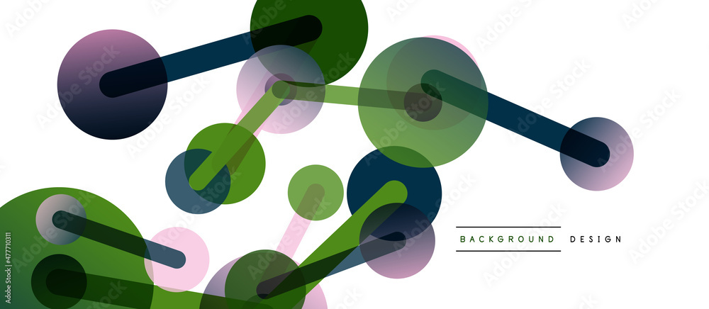 Abstract background. Round dots connected by lines. Trendy techno business template for wallpaper, banner, background or landing Abstract background. Round dots connected by lines. Trendy techno business template for wallpaper, banner, background or landing