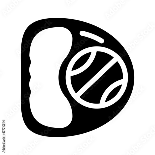 beanbag accessory glyph icon vector. beanbag accessory sign. isolated contour symbol black illustration