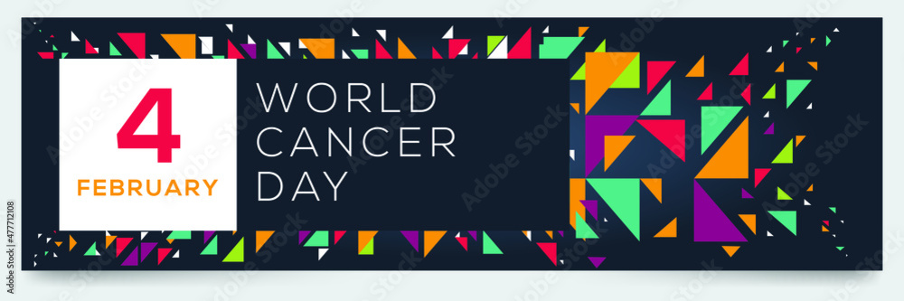 Creative design for (World Cancer Day), 4 February, Vector illustration.