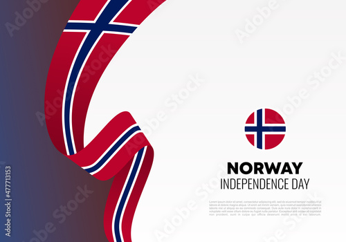 Norway Independence day background banner poster for national celebration on may 17 th. photo