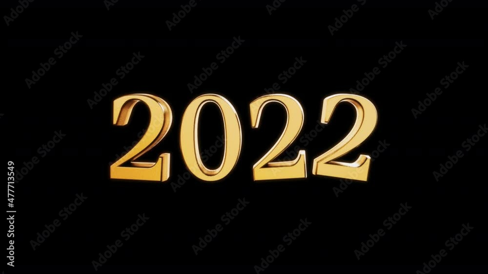Gold chinese dragon 3d rendering movement loop around year letter 2022 text with alpha matte proress codec. Gold chinese dragon 3d rendering movement loop around year letter 2022 text with alpha matte proress codec.
