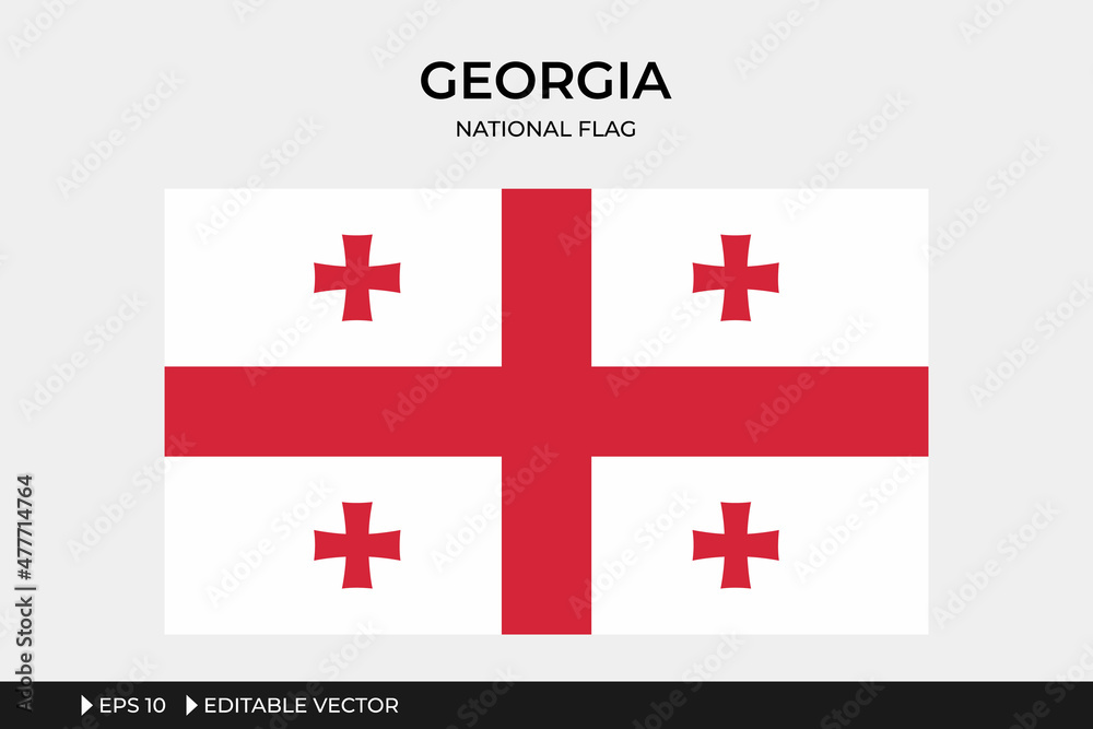 Georgia National Flag Illustration