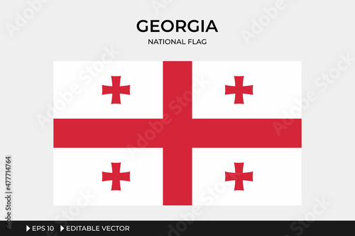 Georgia National Flag Illustration photo