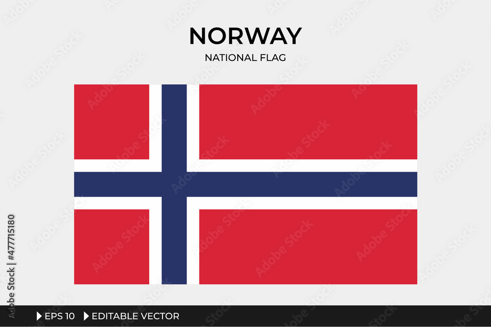 Obraz premium Illustration Flag of Norway