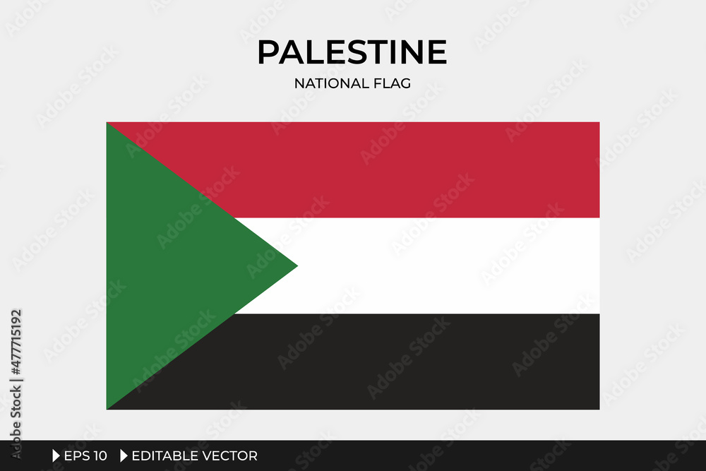 Palestine National Flag Illustration Palestine National Flag Illustration