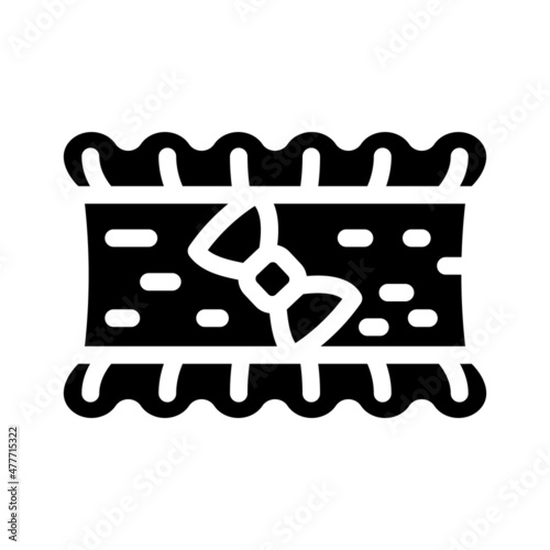 garter decorative accessory glyph icon vector. garter decorative accessory sign. isolated contour symbol black illustration