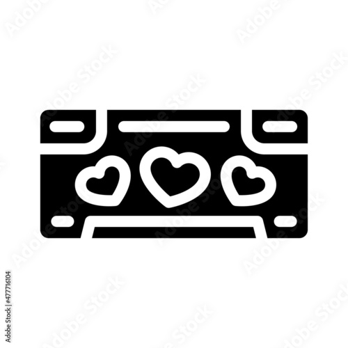 rooms hotel for married couple glyph icon vector. rooms hotel for married couple sign. isolated contour symbol black illustration