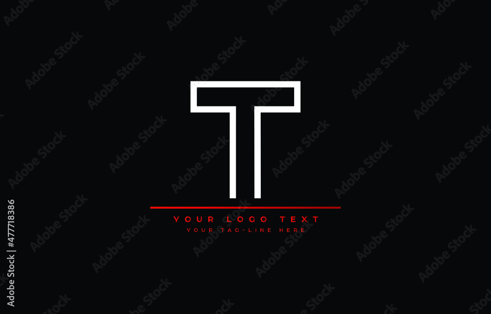 letter T Clean and Minimal Initial Based Logo Design letter T Clean and Minimal Initial Based Logo Design