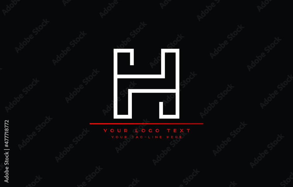 letter H Clean and Minimal Initial Based Logo Design