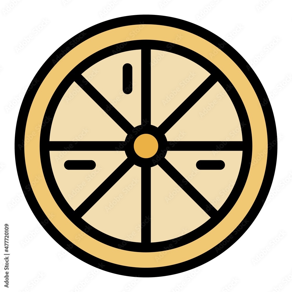 Organic cake icon. Outline organic cake vector icon color flat isolated