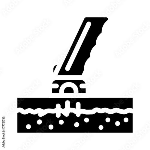 carbon peeling glyph icon vector. carbon peeling sign. isolated contour symbol black illustration