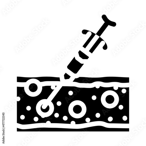 enzyme therapy glyph icon vector. enzyme therapy sign. isolated contour symbol black illustration