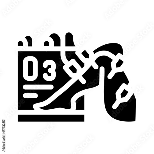 ozone therapy glyph icon vector. ozone therapy sign. isolated contour symbol black illustration