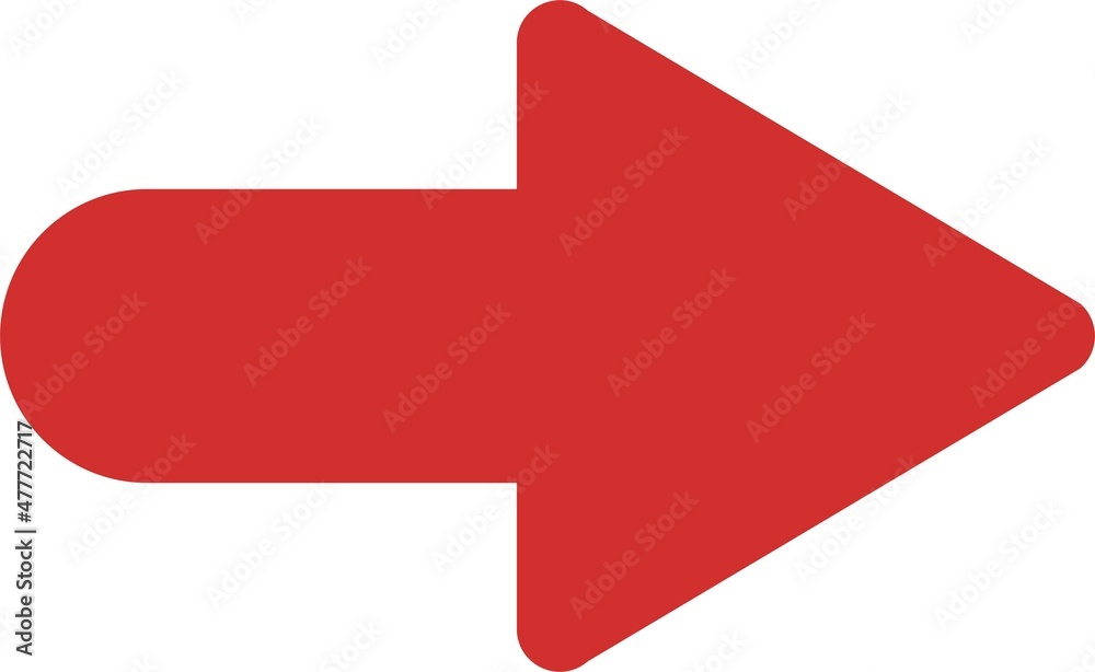 赤い矢印のシンプルなイラスト Stock Vector Adobe Stock