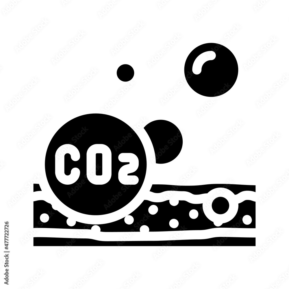 Obraz premium carboxytherapy procedure glyph icon vector. carboxytherapy procedure sign. isolated contour symbol black illustration