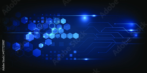 Vector illustrations of abstract dark blue futuristic technology and digital innovations.Future tech concepts.