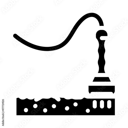 laser resurfacing glyph icon vector. laser resurfacing sign. isolated contour symbol black illustration