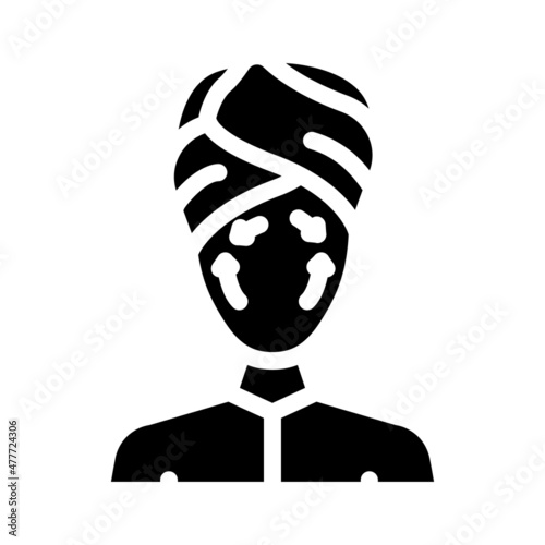 lifting facial skin glyph icon vector. lifting facial skin sign. isolated contour symbol black illustration