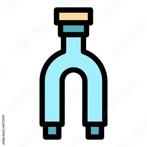 Sewer pipe icon. Outline sewer pipe vector icon color flat isolated