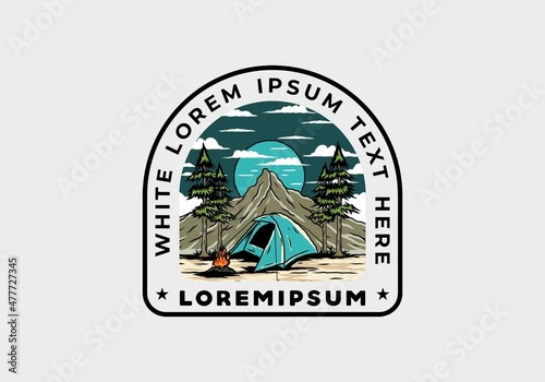 Mountain camping using dome tents