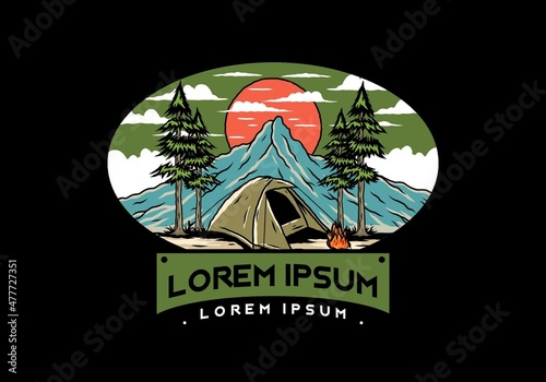 Mountain camping using dome tents