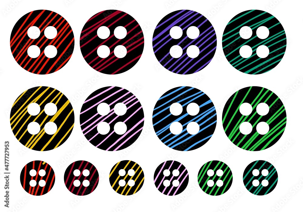 Buttons coloured set for postcard and cards and magazines and stickers and kids and hobbies Buttons coloured set for postcard and cards and magazines and stickers and kids and hobbies