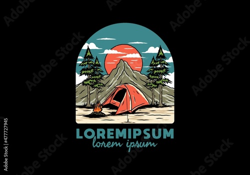 Mountain camping using dome tents