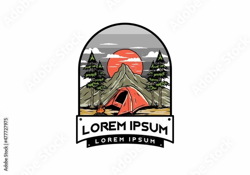 Mountain camping using dome tents