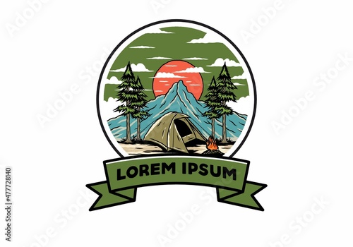 Mountain camping using dome tents