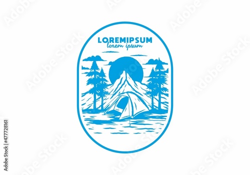 Mountain camping using dome tents