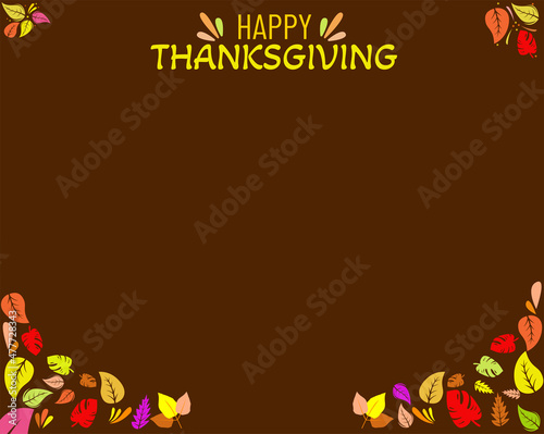 Vector illustration of happy thanksgiving. Can be used for greeting cards, invitations, posters, backgrounds and templates.